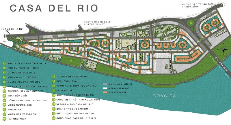 Tiện ích dự án Casa del Rio Hòa Bình